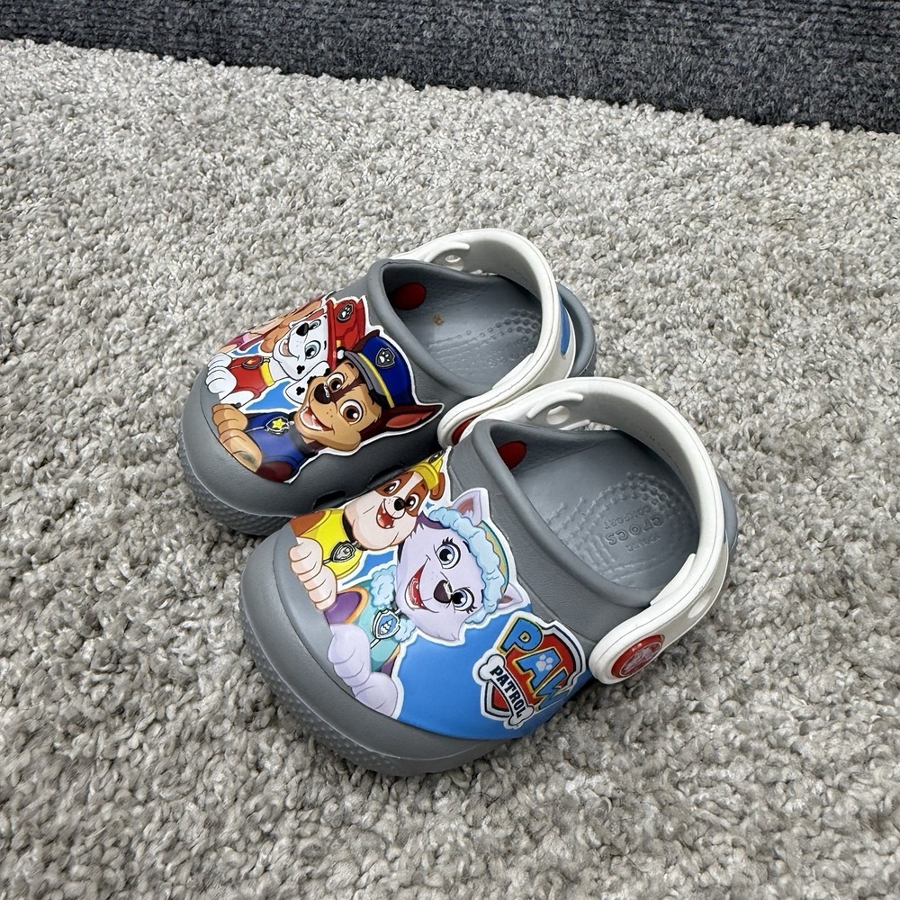 Kids Crocs Paw Patrol Shoes  size C-4 unisex toddler gray - Picture 3 of 11
